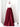 Satin A-Line Floor Length Skirt - Red