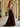 Lace Embroidery Beaded Mermaid Prom Dress With Waist Drop - Burgundy