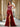 Lace Embroidery Beaded Mermaid Prom Dress With Waist Drop - Red