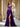 Lace Embroidery Beaded Mermaid Prom Dress With Waist Drop - Purple
