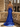Luxury Crystal Dubai Sheer Bodice Mermaid Evening Dress - Royal Blue
