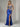 Luxury Crystal Dubai Sheer Bodice Mermaid Evening Dress - Royal Blue