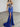 Luxury Crystal Dubai Sheer Bodice Mermaid Evening Dress - Royal Blue