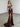 Luxury Crystal Dubai Sheer Bodice Mermaid Evening Dress - Burgundy