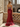 Luxury Crystal Dubai Sheer Bodice Mermaid Evening Dress - Red