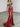 Luxury Crystal Dubai Sheer Bodice Mermaid Evening Dress - Red