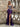 Luxury Crystal Dubai Sheer Bodice Mermaid Evening Dress - Purple