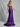 Luxury Crystal Dubai Sheer Bodice Mermaid Evening Dress - Purple