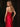 Lace Embroidery Bodice Mermaid Prom Dress With Slit - Red