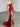Beaded Strapless Illusion Bodice Mermaid Prom Dress Long - Red