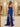 Hot Fix Boned Waist Drop Satin Mermaid Prom Dress Long - Royal Blue