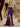 Hot Fix Boned Waist Drop Satin Mermaid Prom Dress Long - Purple