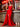Hot Fix Boned Waist Drop Satin Mermaid Prom Dress Long - Red