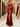 Hot Fix Sheer Bodice Boned Strapless Mermaid Prom Dress Long - Red