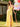 V-Neck Chiffon Tiered Prom Dress With Ruffle - Yellow