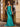 Boned Bodice Satin Mermaid Prom Dress Long - Turquoise