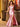 Off Shoulder Crystal Illusion Bodice Mermaid Long Prom Dress-Pink