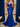 Hot Fix Off Shoulder Boned Mermaid Long Evening Dress - Royal Blue