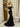 Hot Fix Off Shoulder Boned Mermaid Long Evening Dress - Black