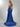 Luxury Lace Embroidery Crystal Mermaid Prom Dress With Waist Drop - Royal Blue