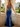 Hand Beading Crystal Illusion Boned Long Mermaid Prom Dress in Royal Blue