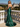 Hand Beading Crystal Illusion Boned Mermaid Prom Dress - Emerald Green