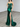 Hand Beading Bodice Crystal Mermaid Prom Dress - Emerald Green