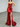 Hand Beading Bodice Crystal Mermaid Prom Dress - Red