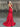 Hand Beading Bodice Crystal Mermaid Prom Dress - Red