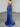 Luxury Crystal Illusion Mermaid Long Prom Dress - Royal Blue