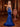 V-Neck Sparkly Crystal Luxury Illusion Bodice Long Mermaid Prom Dress WIth Split in Royal Blue
