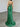 Luxury Crystal Illusion Mermaid Long Prom Dress - Emerald Green