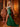V-Neck Sparkly Crystal Luxury Illusion Bodice Long Mermaid Prom Dress WIth Split in Emerald Green