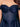 Off Shoulder Crystal Split Long Prom Dress With Pocket - Navy Blue