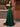 Off Shoulder Crystal Split Long Prom Dress With Pocket - Emerald Green