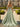 Beading Illusion Ruched Bodice Mermaid Prom Dress With Detachable Sleeves in Mint Green