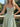 Beading Illusion Ruched Bodice Mermaid Prom Dress With Detachable Sleeves in Mint Green