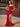 Off Shoulder Beading Illusion Mermaid Long Prom Dress - Red