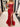 Off Shoulder Beading Illusion Mermaid Long Prom Dress - Red