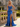 Sparkly Lace Embroidery Twist Mermaid Long Prom Dress in Royal Blue