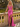 Sparkly Lace Embroidery Twist Mermaid Long Prom Dress in Hot Pink