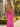 Sparkly Lace Embroidery Twist Mermaid Long Prom Dress in Hot Pink
