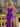 Sparkly Lace Embroidery Twist Mermaid Long Prom Dress in Purple