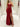 Lace Embroidery Twist Mermaid Long Prom Dress - Red
