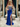 Pleated Luxury Crystal Mermaid Prom Dress - Royal Blue