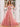 Luxury Crystal Off Shoulder Sheer Bodice Ruffle Ball Gown Prom Dress - Pink