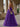 Sheer Bodice Lace Embroidery Ruffle Ball Gown Prom Dress - Purple
