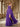 Sheer Bodice Lace Embroidery Ruffle Ball Gown Prom Dress - Purple