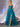 Sheer Bodice Lace Embroidery Ruffle Ball Gown Prom Dress - Blue