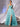 Sheer Bodice Lace Embroidery Ruffle Ball Gown Prom Dress - Baby Blue